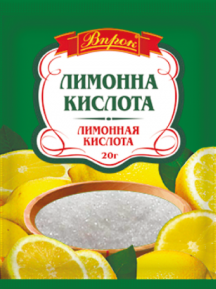  Лимонная кислота 20 г ТМ "Впрок"